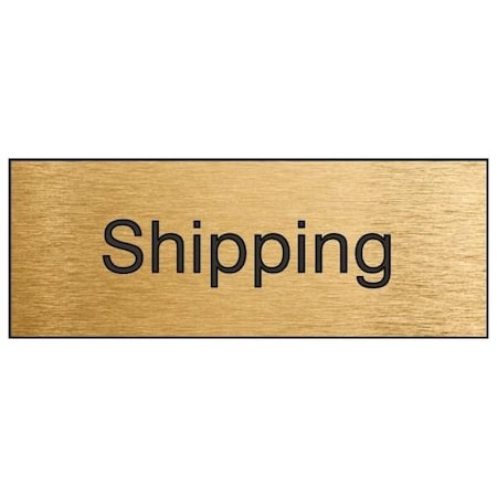 Accuform Shipping, Engraved Plastic, 3 in x 8 in PSG836BA